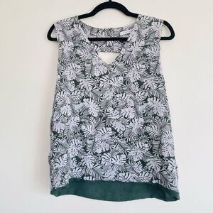 FRNCH Floral Print Wrap Sleeveless Blouse